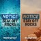 Signmission Stay Off Rocks, 7 in W x Rectangle, Vinyl Decal OS-2PACK-NS-D-57-L-18437 - alternate 4